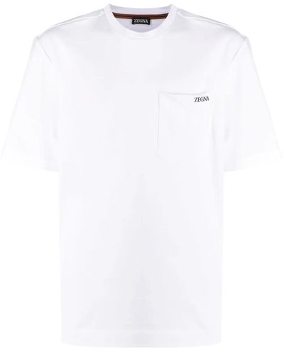 Zegna T-shirt con logo - Bianco