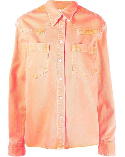 Palm Angels Camicia in denim - Arancione