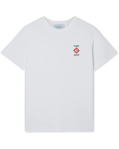 CASABLANCA T-shirt con stampa Casa Sport - Bianco