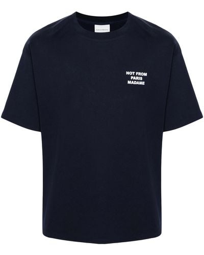 Drole de Monsieur T-shirt Slogan - Blue