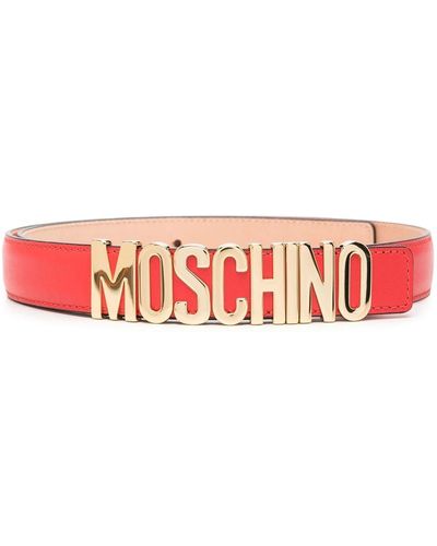 Moschino Cintura Con Logo - Red