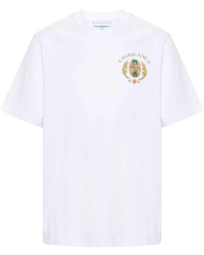Casablancabrand Cotton Graphic Print T-shirt - White