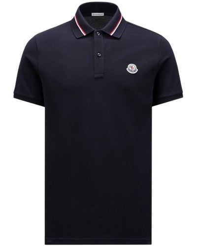 Moncler Polo con logo - Blu