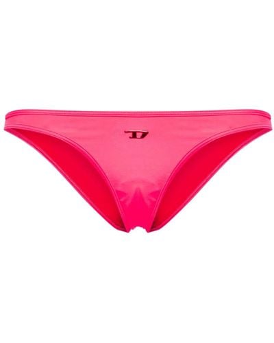 DIESEL Punchy Logo-appliqué Bikini Briefs - Pink