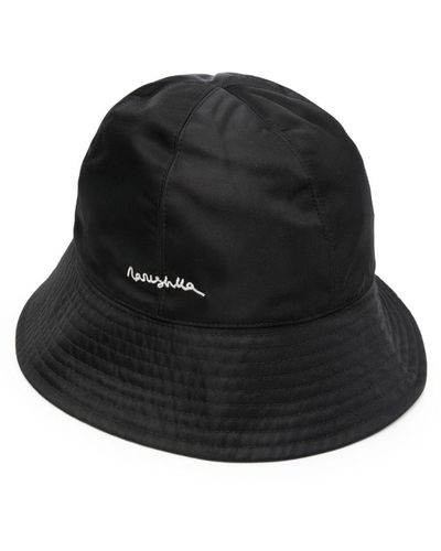 Nanushka Laurie Logo-embroidered Bucket Hat - Black