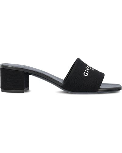 Givenchy Sandali 4g In Tela Di Cotone - Black