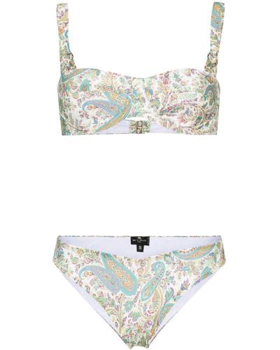 Etro Set bikini con stampa paisley - Bianco