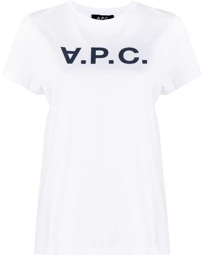 A.P.C. T-shirt a girocollo con stampa - Bianco