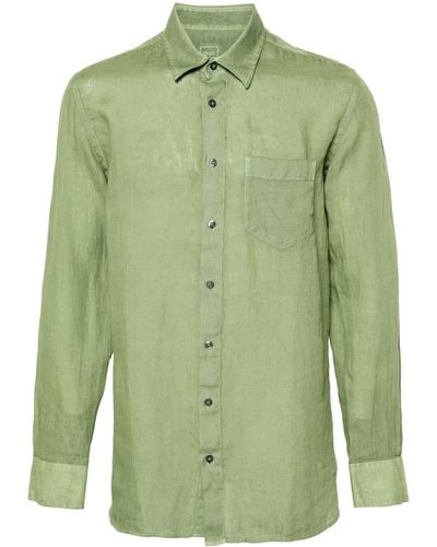 120% Lino Camicia relaxed-fit - Verde