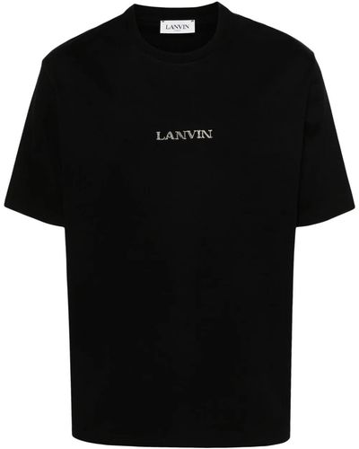 Lanvin T-shirt classica unisex con logo avanti - Nero