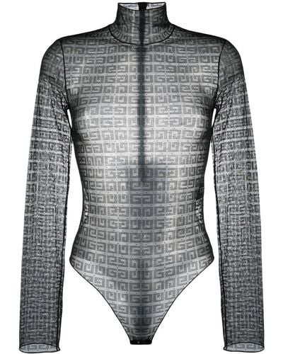 Givenchy 4g Sheer Bodysuit - Women's - Polyamide/elastane - Black