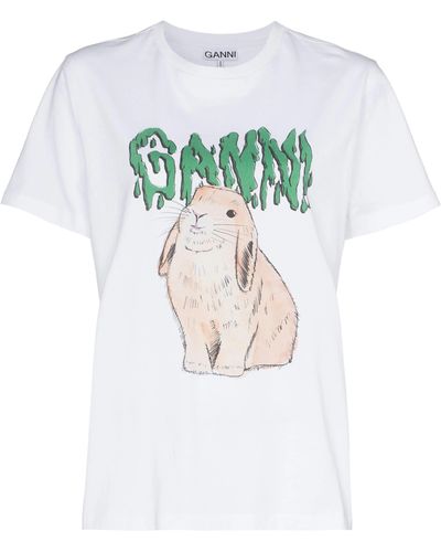 Ganni Bunny T-shirt - Blue