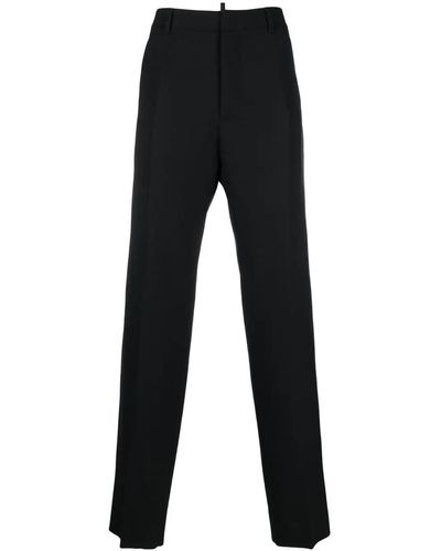 DSquared² Logo-plaque Tailored Pants - Black