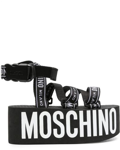 Moschino Sandali logo tape - Nero