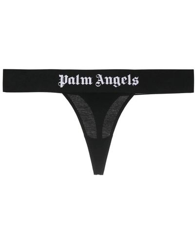 Palm Angels Perizoma Nero Con Banda Logo