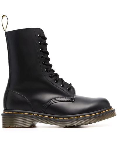 Dr. Martens 1490 Lace-up Combat Boots - Black