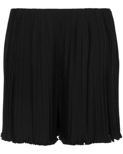 Lanvin Shorts Con Pieghe - Black