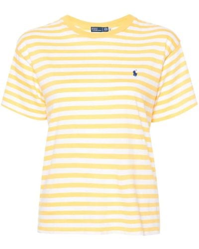 Polo Ralph Lauren Striped Crewneck T-Shirt - Yellow