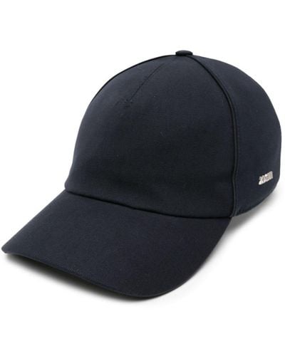 Zegna Cappello da baseball con logo - Blu