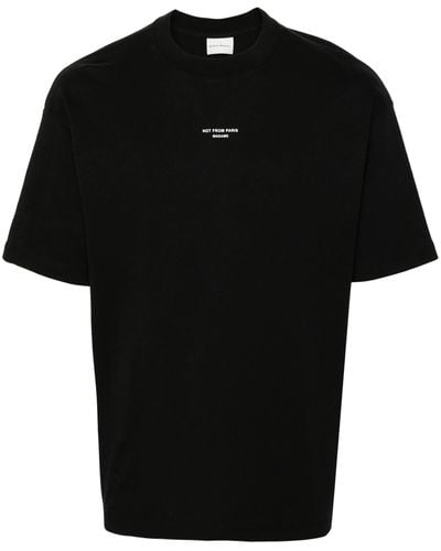 Drole de Monsieur T-shirt Slogan Classique - Black