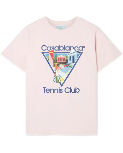 CASABLANCA T-shirt con stampa grafica - Rosa