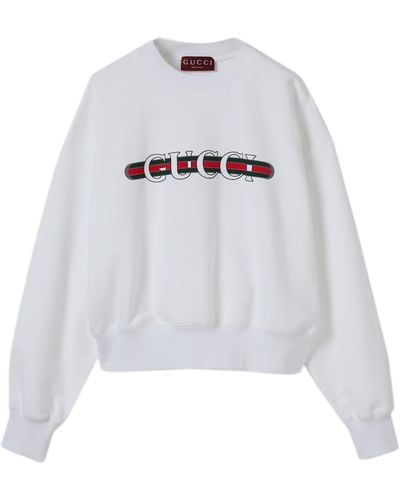 Gucci Felpa Con Logo - White