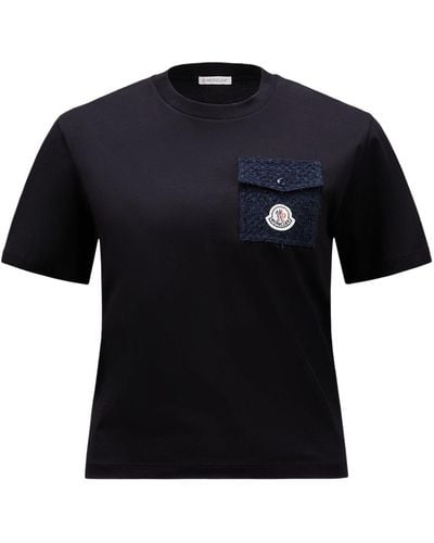 Moncler T-shirt Con Logo - Black