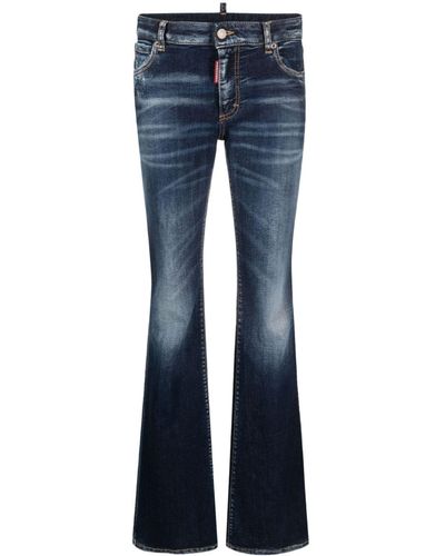 DSquared² Jeans blu svasati con effetto vissuto