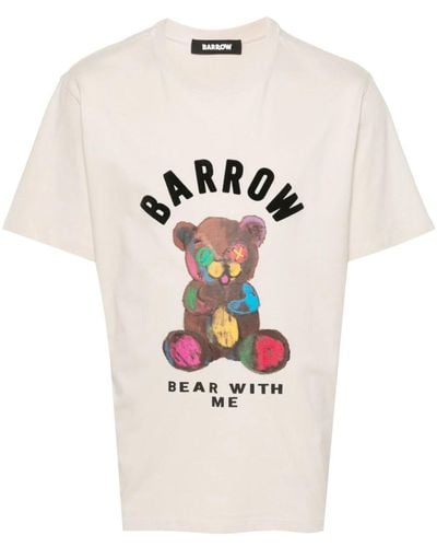 Barrow T-shirt unisex con stampa orso - Bianco