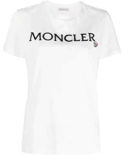 Moncler T-shirt con ricamo - Bianco