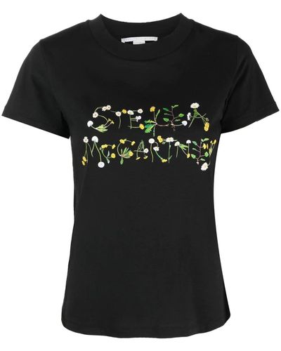 Stella McCartney T-shirt logo dandelion - Nero