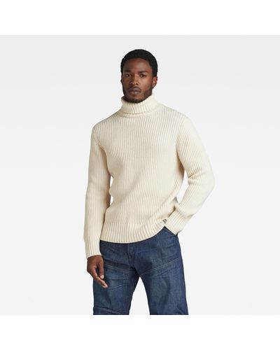 G-Star RAW Essential Turtle Knitted Pullover - Natur