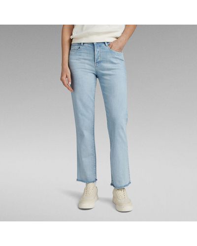 G-Star RAW Strace Straight Cropped Jeans - Blau