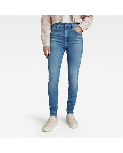 G-Star RAW Kafey Ultra High Skinny Jeans - Blauw