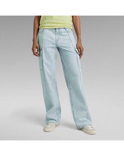 G-Star RAW Judee Cargo Low Waist Loose Jeans - Blauw