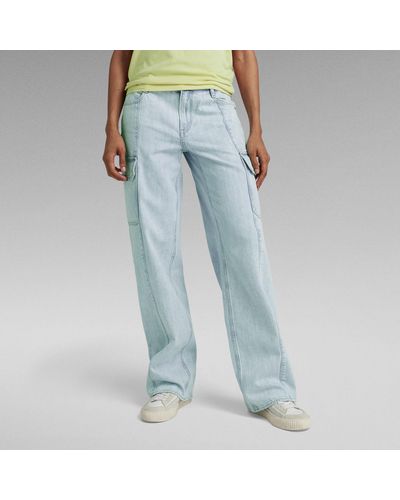 G-Star RAW Judee Cargo Low Waist Loose Jeans - Blau