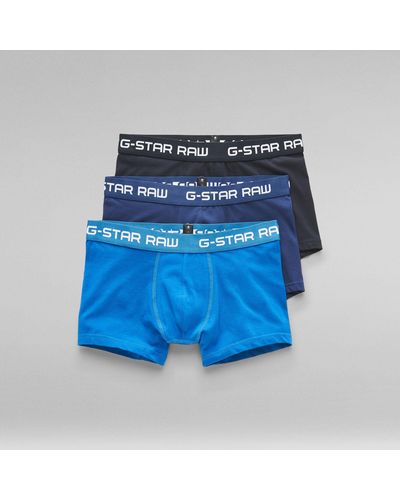 G-Star RAW Lot De 3 Boxers Classic Color - Bleu