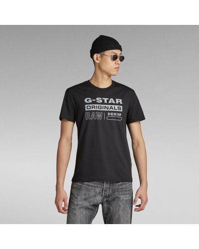 G-Star RAW T-Shirt Reflective Originals Graphic - Noir