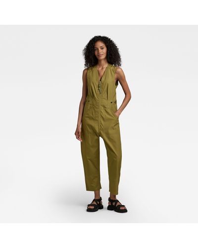 G-Star RAW Mouwloos Jumpsuit Relaxed - Groen