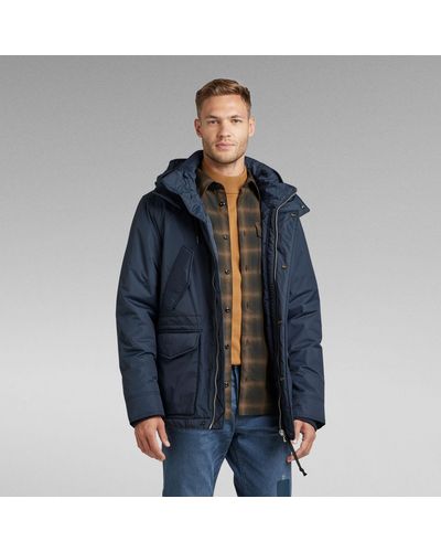 G-Star RAW Veste Vodan Padded Hooded - Bleu