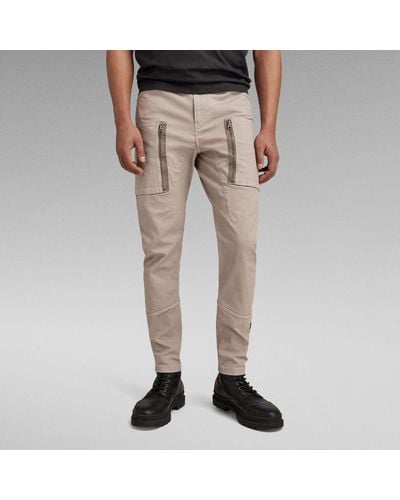 G-Star RAW Pantalon Cargo Zip Pocket 3D Skinny - Neutre