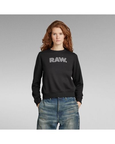 G-Star RAW Sweat Anglaise Graphic - Noir