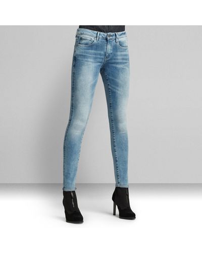 G-Star RAW 3301 Mid Skinny Jeans - Blau