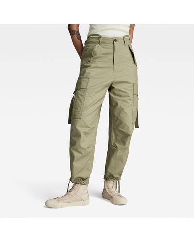 G-Star RAW Pantalon Cargo Cropped Drawcord - Vert
