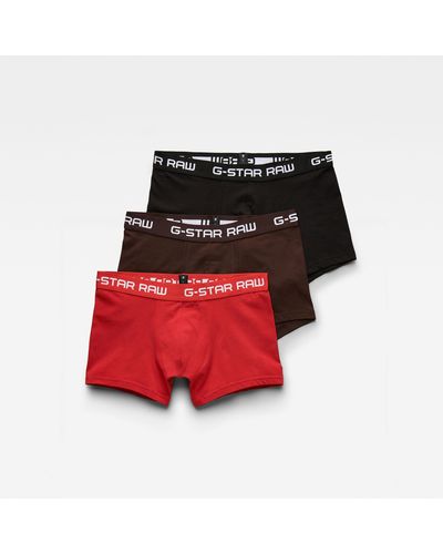G-Star RAW Classic Boxershorts Color 3 Pack - Rot