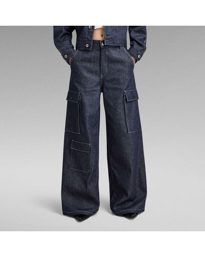 G-Star RAW Jean Mega Cargo Denim - Bleu