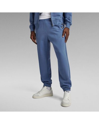 G-Star RAW Pantalon de Jogging Essential Unisex Loose Tapered - Bleu