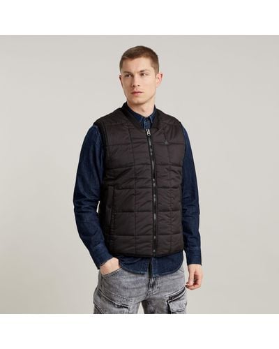 G-Star RAW Meefic Square Quilted Weste - Blau