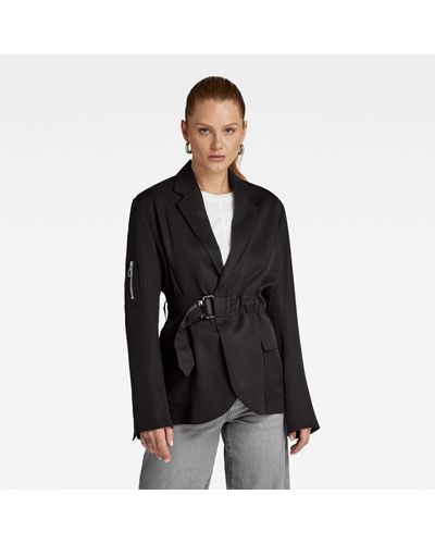 G-Star RAW Belted Blazer - Schwarz