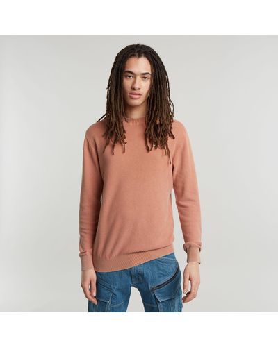 G-Star RAW Moss Knitted Pullover - Orange